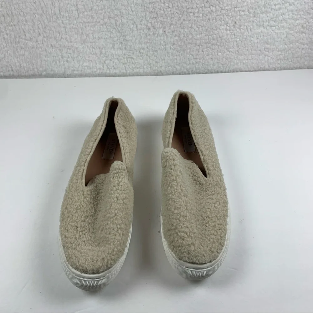 Steven by Steve Madden Size 8 Womens Shoes Kimbel Cream Fur Slip On NWOB‎ 7351